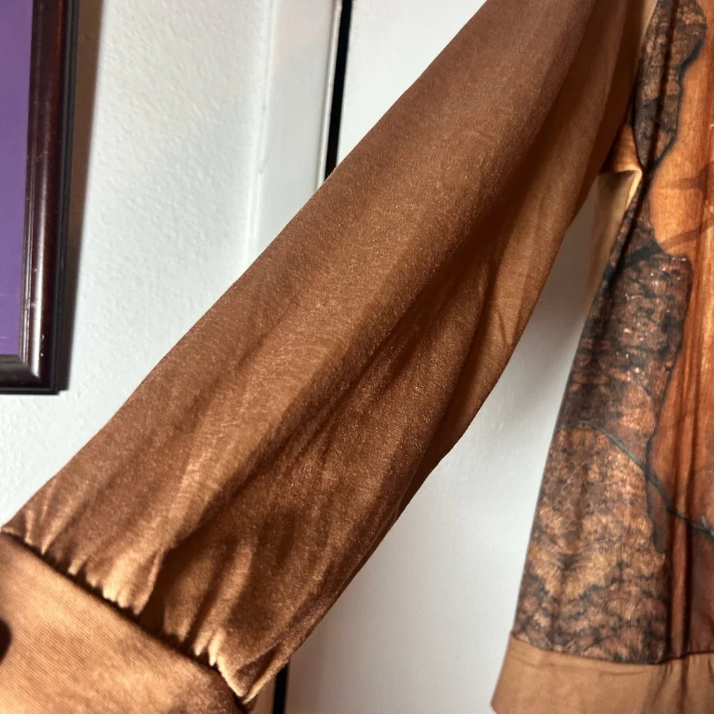 Miss look XL Brown Cute Kittens Pullover Tunic